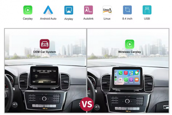Digitales Dashboard LCD-Tacho – HD 1920×720 – Plug & Play für Mercedes-Benz – Kompatibel mit Benzin & Diesel – Austausch gegen Originaltacho – Produktbild